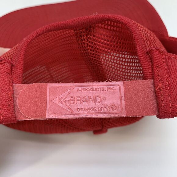 Vintage K-Brand Thimet SnapBack Hat Cap All Mesh Red(H7) - Picture 7 of 11